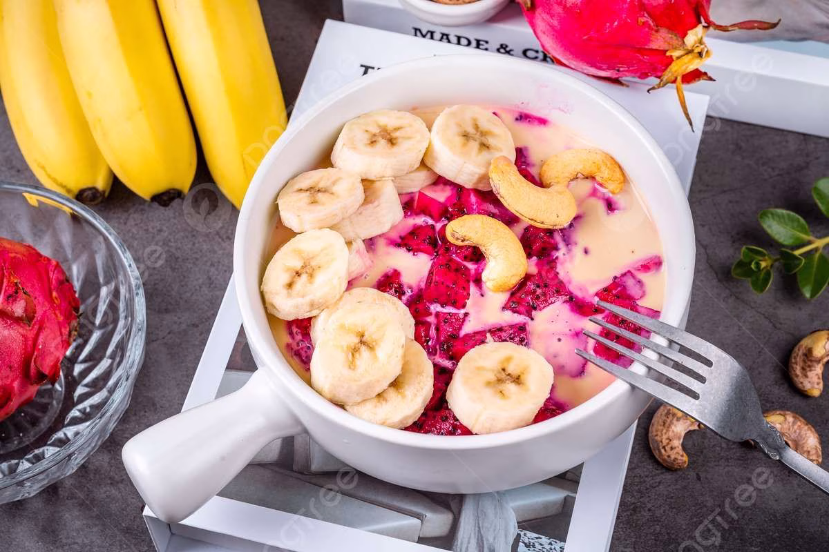 jus buah naga dan pisang