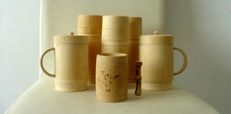 cara membuat gelas dari bambu