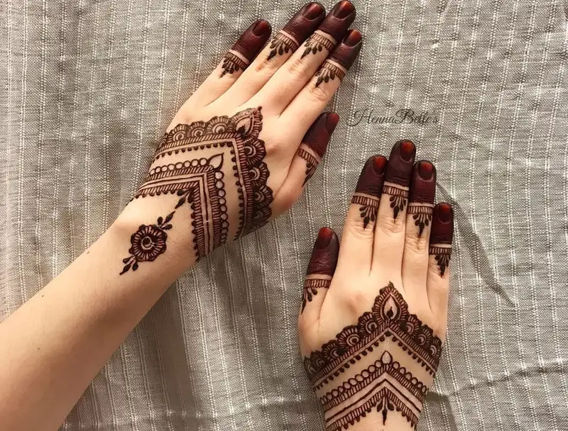 henna pengantin simple dan cantik