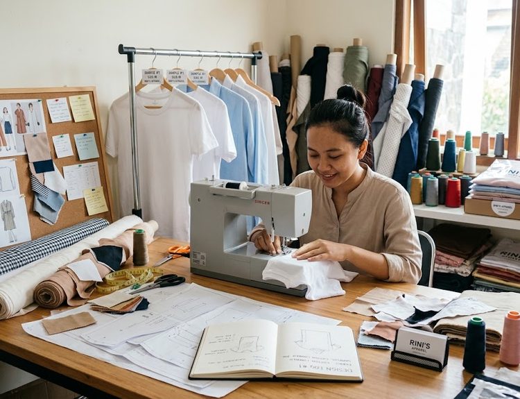 cara produksi baju sendiri