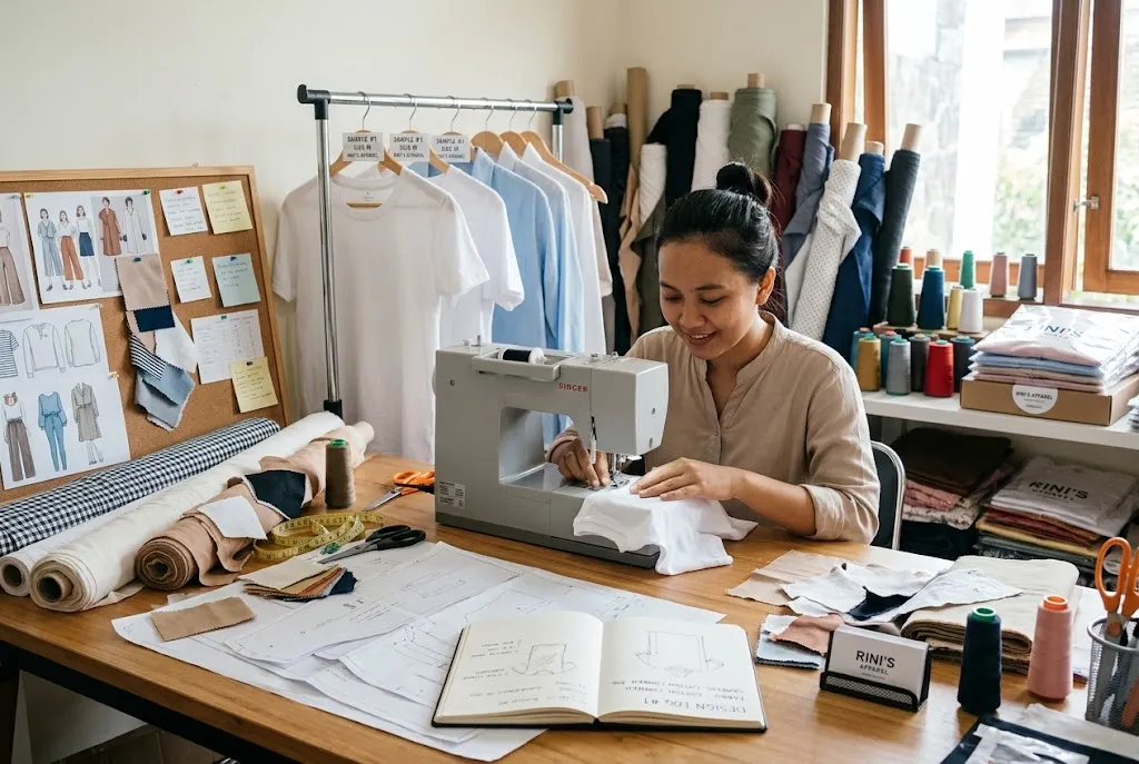 cara produksi baju sendiri